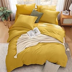WRENSONGE Mustard Yellow King Comforter Set, 7