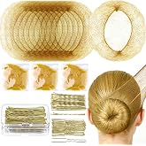 Teenitor Hair Net Set, Includes 20 Pcs Individually Packaged Hair Nets (20 inches) &amp; 40 Pcs Hair Pins for Women, Hair Bun Maker, Dark Blonde
