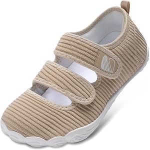 Besroad Womens Walking Shoes Wide Diabetic Shoe Adjustable Barefoot Sneaker | Wide Toe Box Zero Drop Mary Jane Sneakers Hook-