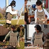 Discoball Oxford Cloth Garden Apron with 13 Pockets Waterproof Wear-Resistant view 6