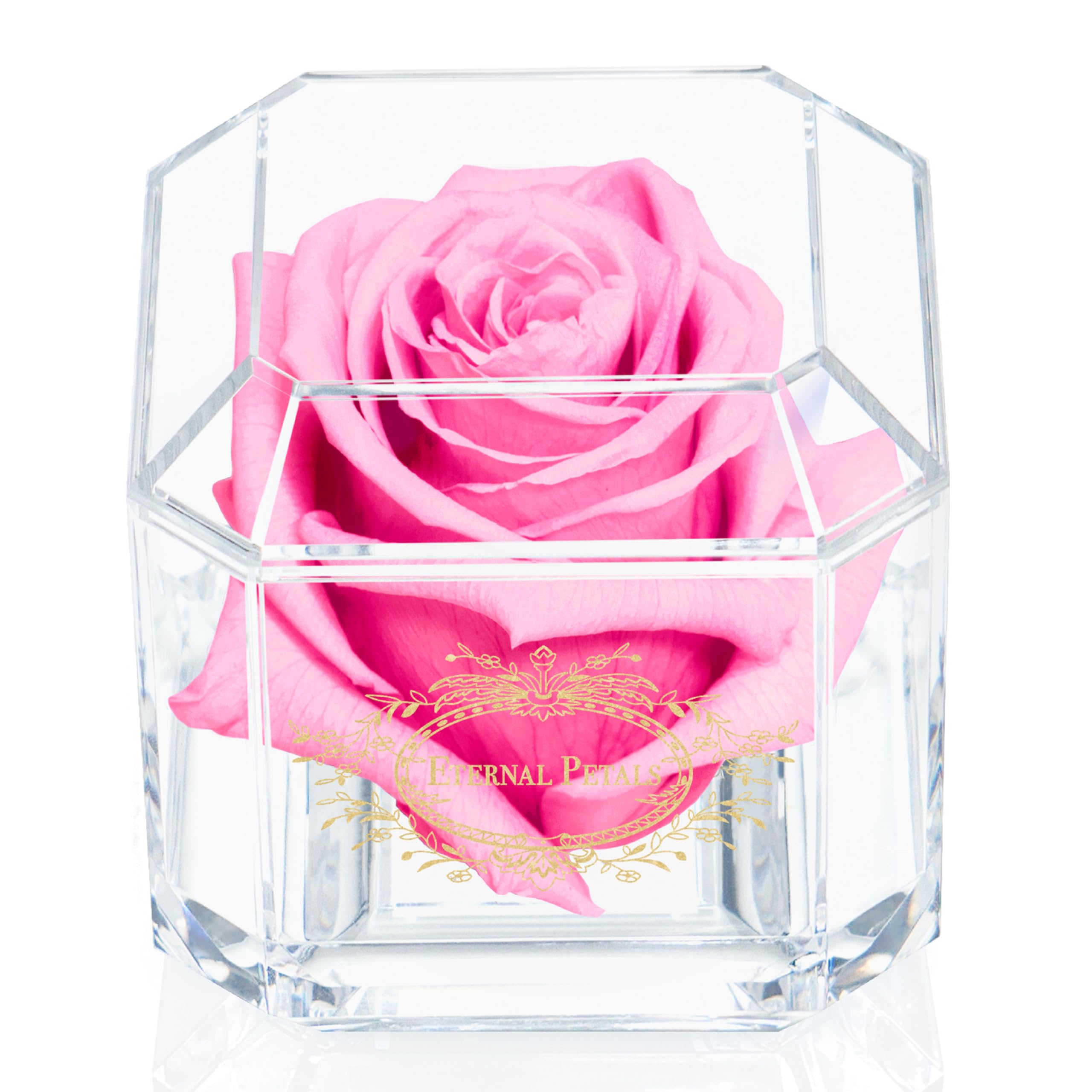 100% Real Rose That Lasts A Year | Single Pink Rose in Box | Unique Birthday Gift