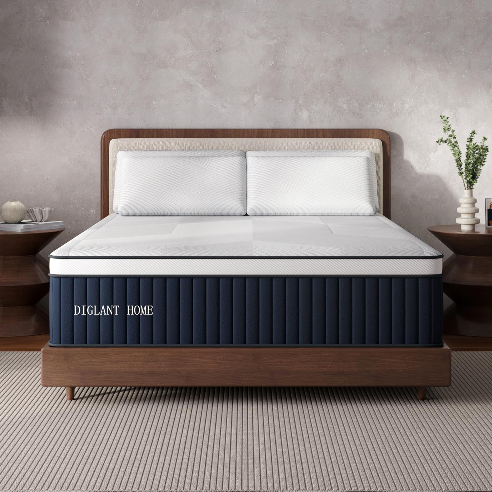 Twin XL Mattress, DIGLANT 14 Inch Euro Top MDI