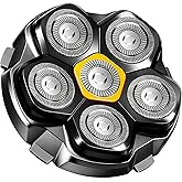 Magnetic 6 Blades Head Shaver Replacement Heads for Many 6D Magnetic Electric Razor,Magnetic 6D Blade Head Compatible with Head Shavers for Bald Men. (1pack)