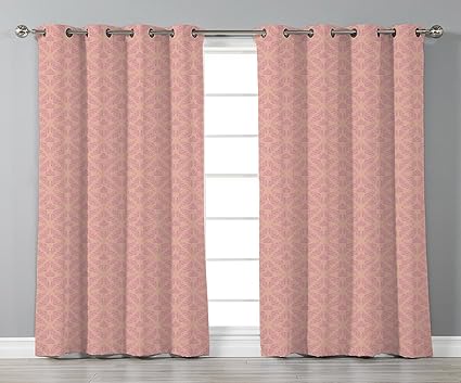Iprint Stylish Window Curtains Peach Abstract Background With Soft Color Palette And A Cute Banner Wedding Inspirations Peach Pink 2 Panel Set Window