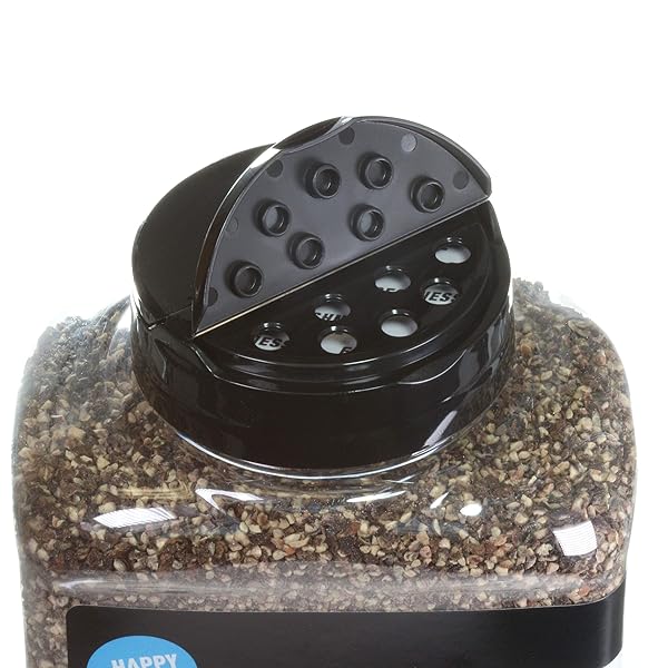 AMAZON BRAND – HAPPY BELLY BLACK PEPPER, COARSE GROUND, 18 OZ