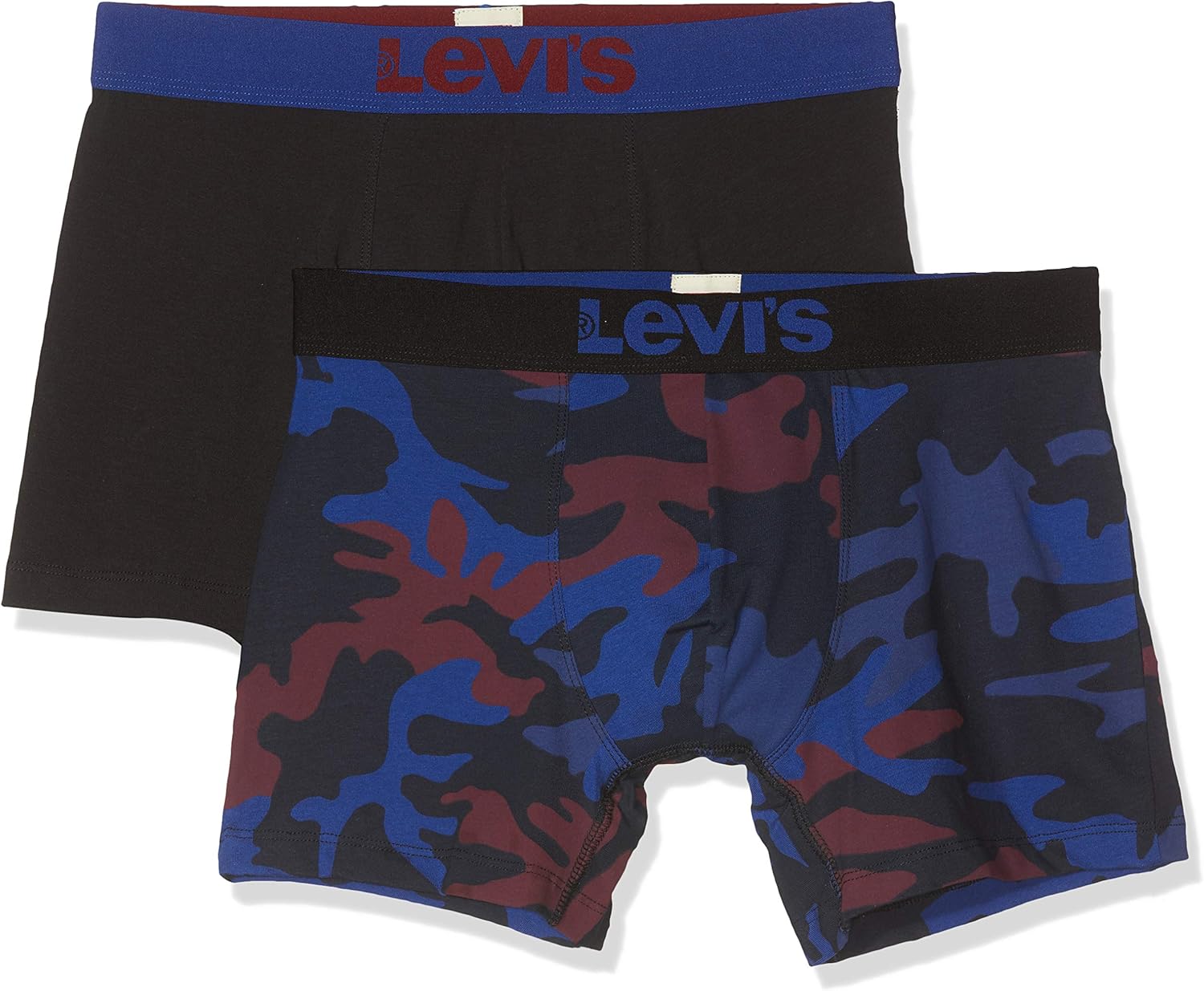 Levi's Levis Camo Boxer Brief 2P, Bleu (Sodalite Blue 261), Small