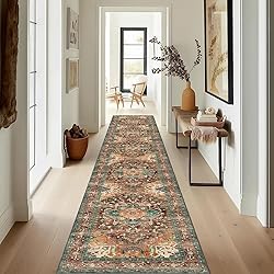 Yamaziot Washable Runner Rug, 2x12 Non-Slip Boho