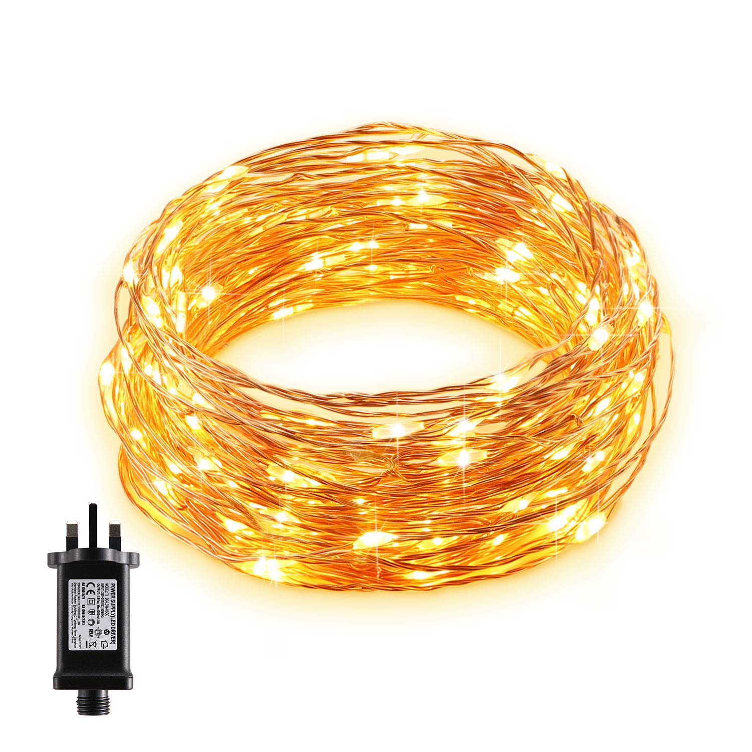 Take Up To 70 Off Gladle Led Fairy String Lights 10m With 100 Leds Waterproof Copper Wire Decorative Lights For Bedroom Patio Parties Christmas Tree Bottles Indoor Outdoor Warm White Firefly