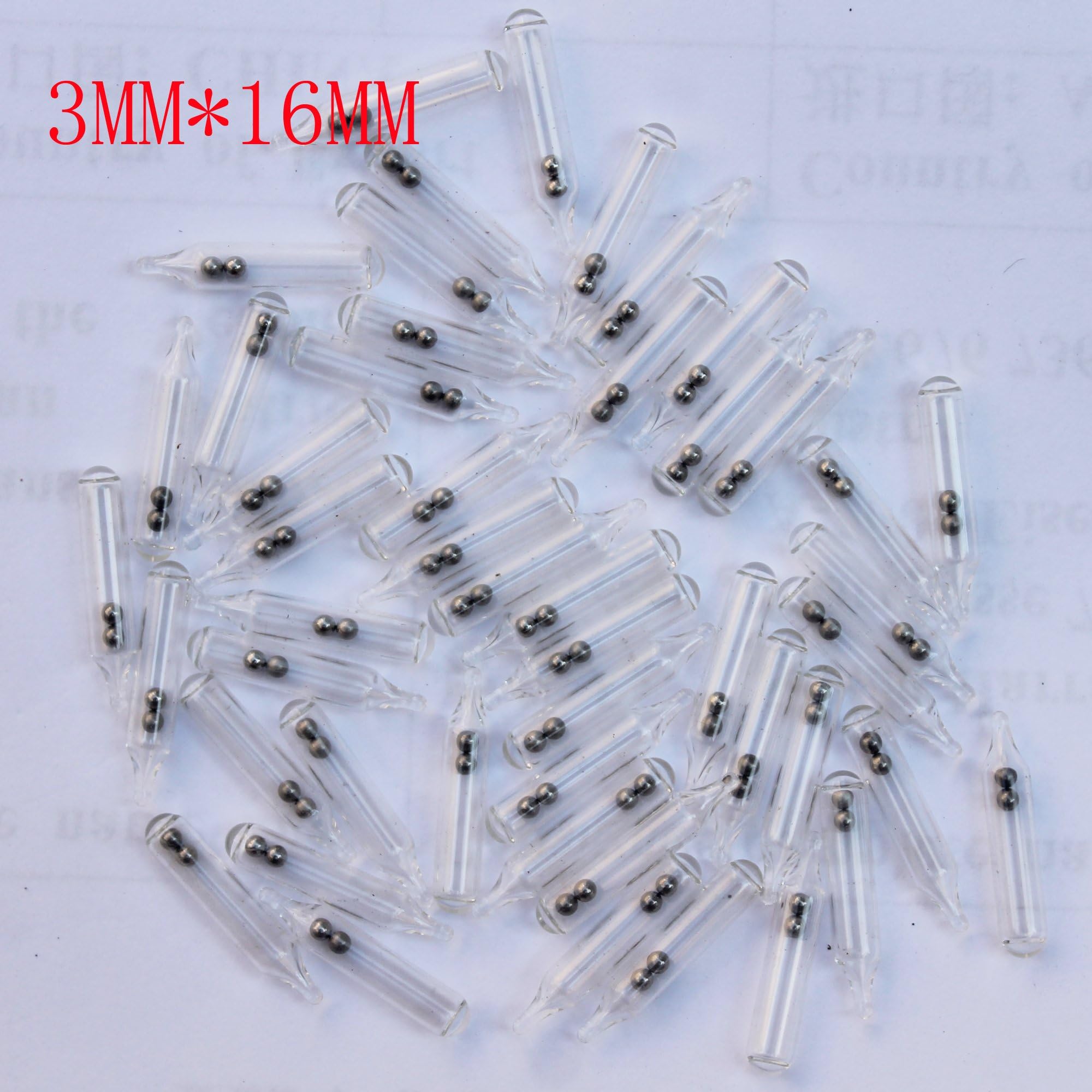 50 Worm Jig Fishing Lure Glass Rattles Insert Tube Rattles Shake Attract Fly