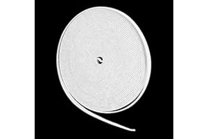 GELIBLE 10 Meters Gt2 Timing Belt Width 6mm Timing Belt 3D Printer Belt White with Steel Core