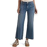 KUT from The Kloth Womens Petite Meg High-Rise Wide Leg Front Pockets Inset-raw Hem