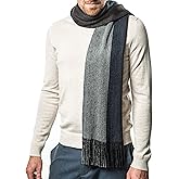 Marino Avenue Mens Scarf, Knit Striped Scarf, Long Winter Mens Scarves In An Elegant Gift Box