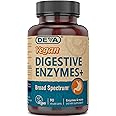 DEVA Vegan Vitamins Digestive Enzymes Plus Supplement - A Unique Blend of Enzymes & Herbs - 90 Capsules, 1-Pack