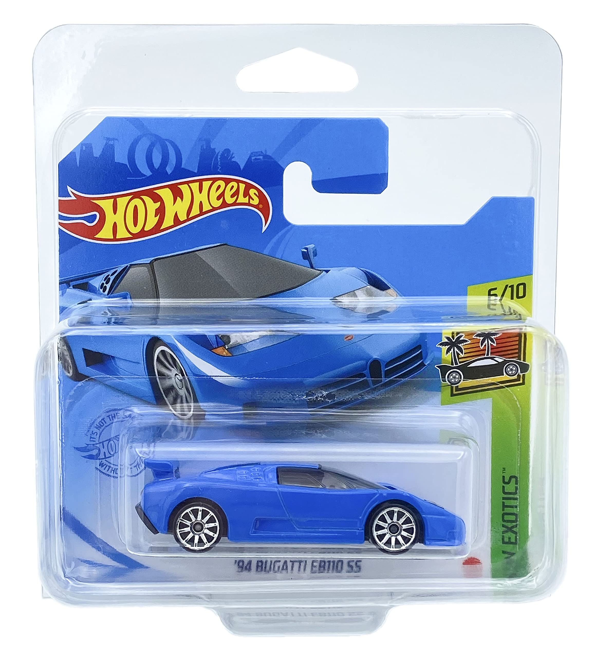 Hot Wheels '94 Bugatti EB110 SS (Blue) 6/10 HW Exotics 2021 - 224/250 (Short Card) GRX25 *** COMES IN A KLAS CAR KEEPER PROTECTIVE COLLECTORS CASE ***