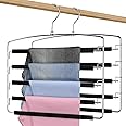 Red Photon Pants Hangers - Multi-Purpose Space Saving Slacks Hanger 2 Pack - Swing Arm, Foam Padded 5 Layers, Non-Slip, Stain