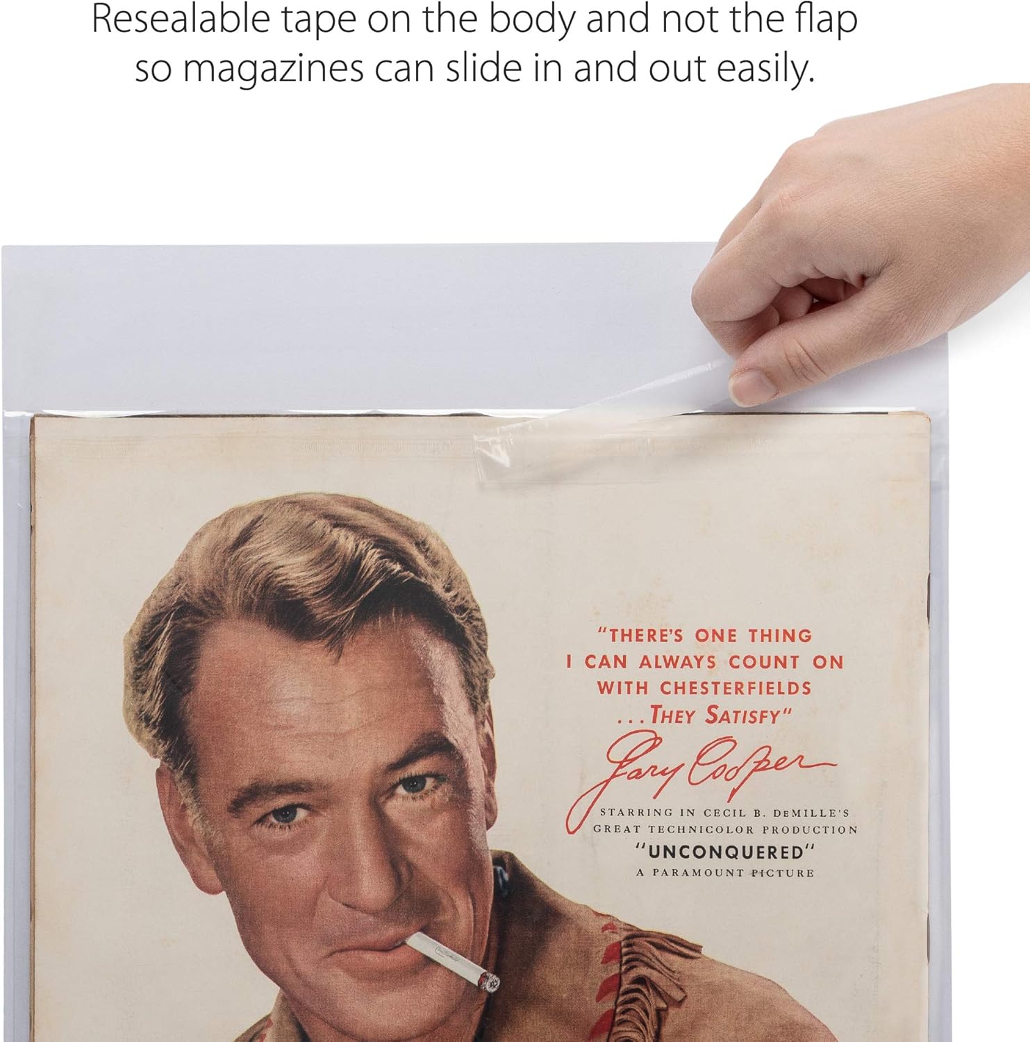 TitanShield Resealable Life Magazine Bags (150 Bags), clear, 11-1/8" x 14-1/4" + 1-1/4" flap - Image 4