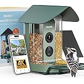 Kiwibit Beako™ Smart Bird Feeder with 4K Camera Solar Powered for Outdoors - Ultra HD Live Stream, Enhanced AI Identification