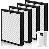4 Pack ClearAir-A5 Replacement Filter Compatible with VEWIOR ClearAir-A5 Air Purifier, 3-in-1 H13 True HEPA, Activated Carbon Filter