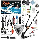24-Day Fishing Advent Calendar - Ultimate Fishing Accessories Kit for Men & Teen Boys, Countdown to Christmas with Surprises for Fishing Enthusiasts