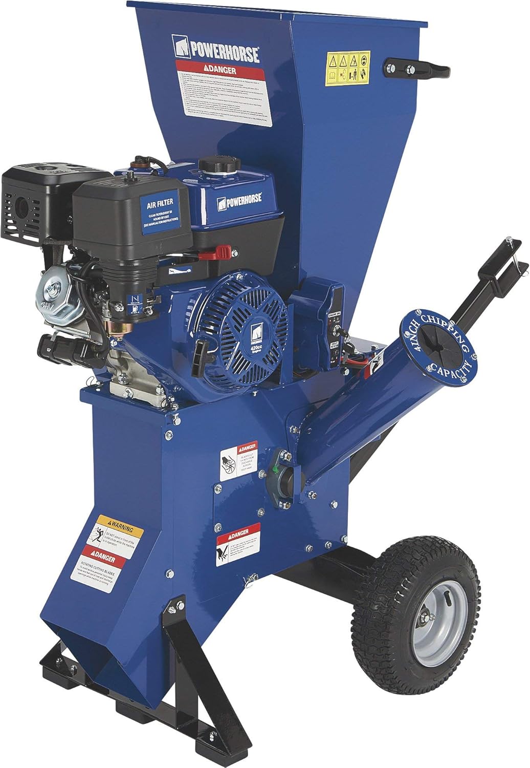 Powerhorse Chipper/Shredder - 420cc OHV Engine, 4in. Chipping Capacity