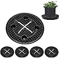 4-Pack Plant Saucer Stand, Elevated Plant Saucer Self-Watering Fabric Pot Base, Auto-Irrigation Water Delivery System for Plant Growth Bags , Automatic Watering Plant Saucer for Fabric Planters