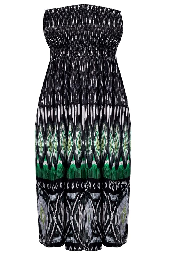 2in1 Strandkleid Sommerkleid Sommerrock Boho Hippie Bandeaukleid Ethno Polarlicht