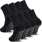 Airpal 2/4 Pairs Kids Youth Grip Soccer Socks Cushioned Non Slip Athletic Sports Socks for Boys Girls Football Basketball