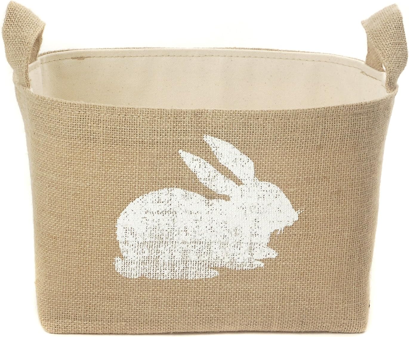 A Southern Bucket Sitting Bunny Burlap Storage Bin