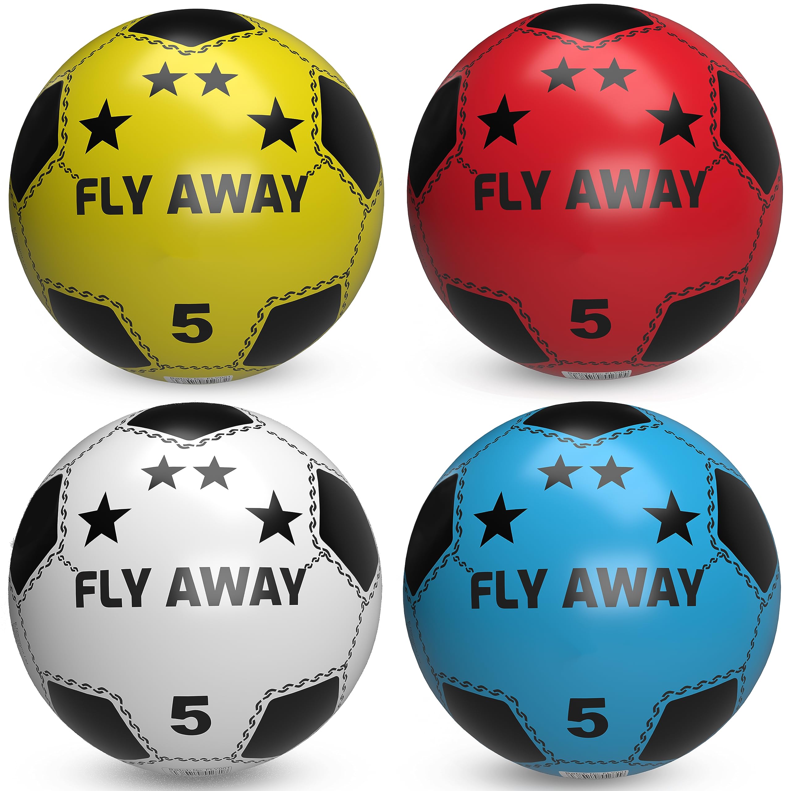 (Pack of 8) Soccer Shoot PVC football For Kids (Deflated) Lightweight Party pack Adjustable Inflatable ball Suitable For Indoor Outdoor Play Beach, Home, Birthday, School & Parties Assorted Colors