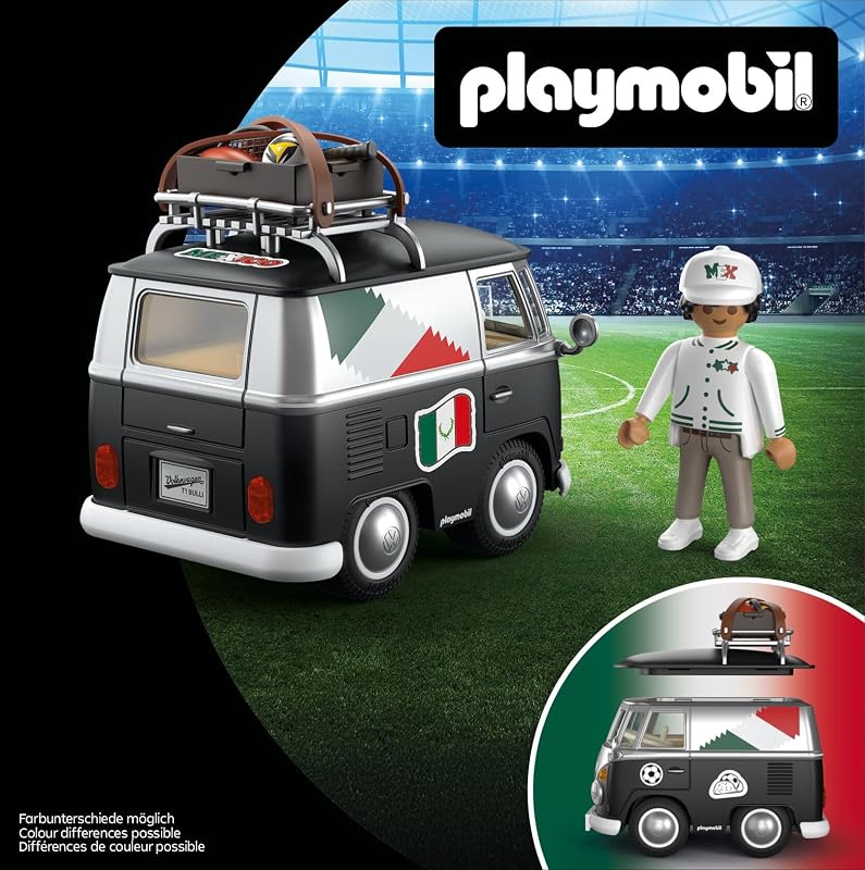 | Volkswagen | Volkswagen T1 Camper Mex Edition | Retro Camper com Equipamento Desportivo, Bagageiro e Folha de Autocolantes | para crianças a partir dos 4 anos | 72315