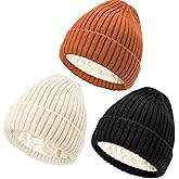 DRESHOW Womens Satin Lined Beanie Warm Winter Beanies Hat Silk Beanie Caps Cuffed Hat Soft Unisex Solid Skull Cap