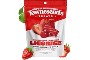 TOWNESENDS TREATS Townesend's Treats Red Licorice (1 Pack) | 12 Ounce | Soft & Chewy Australian Licorice Candy Twists | Fancy Licorice Candy | Kid Owned Business