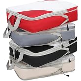Barsine Large Compression Packing Cubes for Travel, 4-Pack Extra Large Packing Cubes with Double Compression Zipper, Luggage Organizers for Carry On, Cruise, Family Vacation &amp; Business Travel