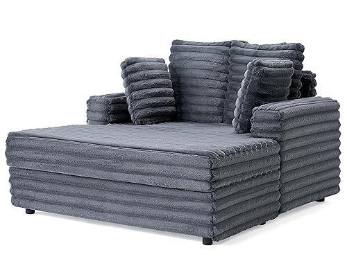 VanAcc 53 Inch Chaise Lounge Indoor, Upholstered Sofa Bed with