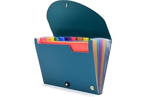 CNK File Folders Organizer with 13 Pockets Accordion Expanding Folder For Documents Receipt Document Paper Pocket Filing Products Accordian Important expandable holder files alphabetical Labels Letter
