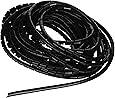 6mm Outside Dia 6.4M PE Polyethylene Spiral Cable Wire Wrap Tube Black