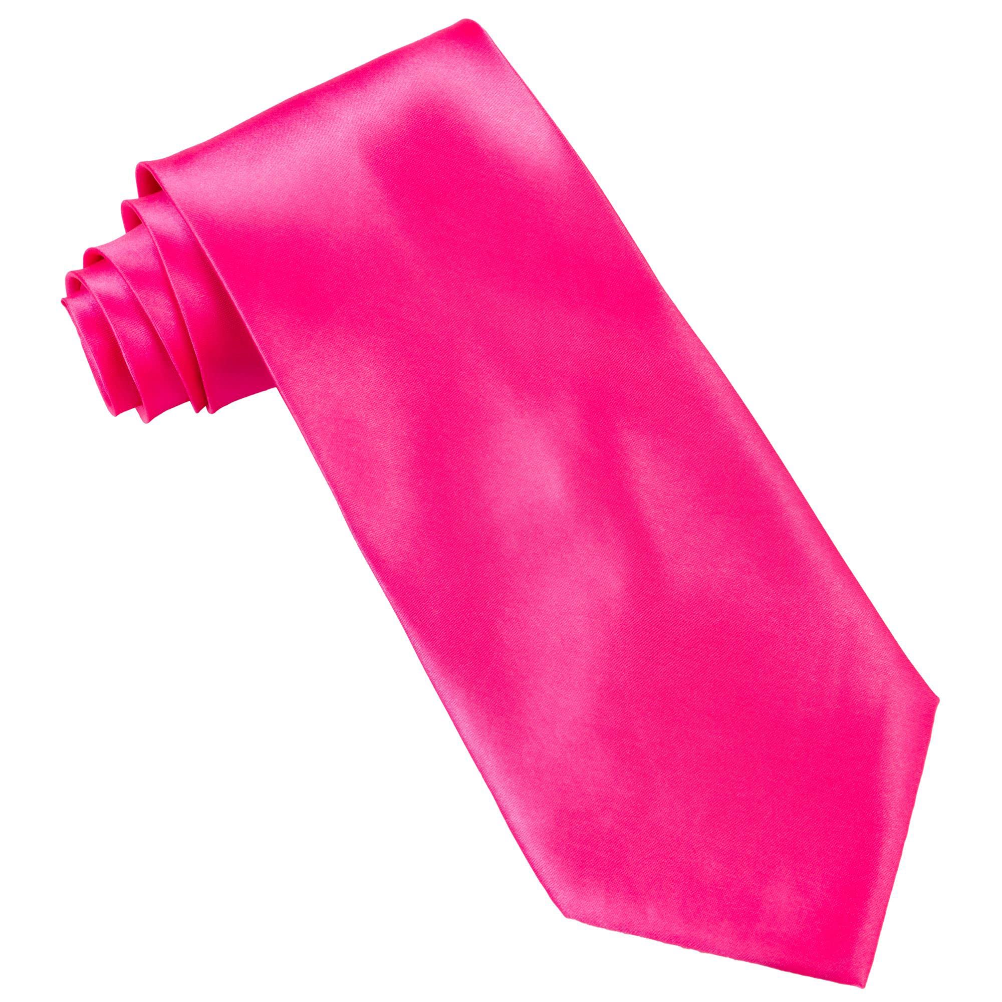 WIDMANN 7923N - Unisex Adult Satin Tie, 20s, 30s, Gangster, Americans, Dancers, Carnival, Pink — image 1