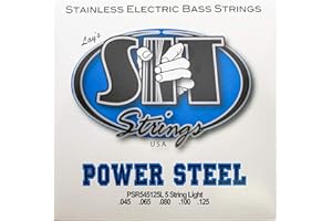 SIT Strings Power Steel Stainless Steel Bass Guitar Strings (S.I.T.), 5-String Bass Medium-Light 45-125, PSR545125L
