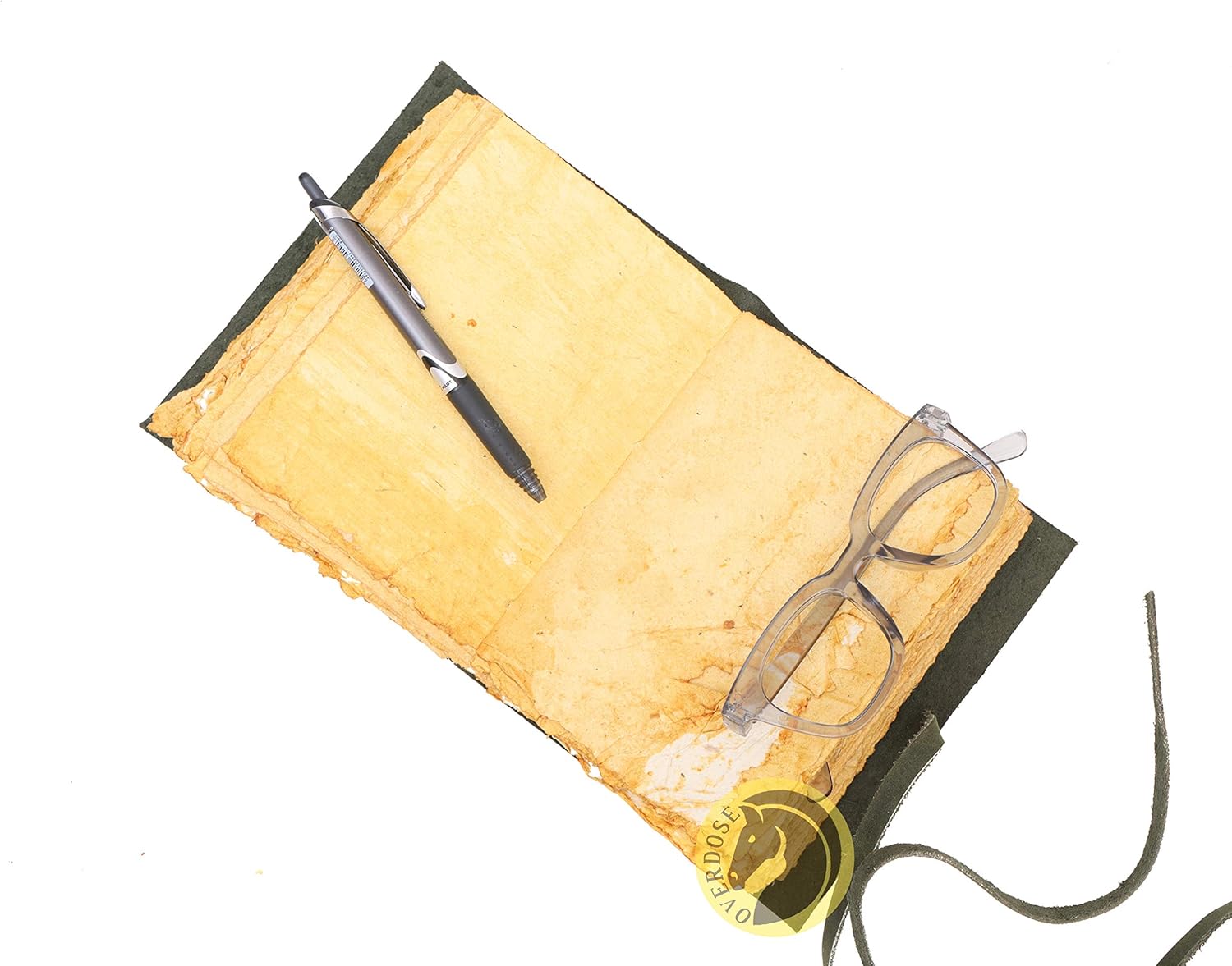 OVERDOSE Deckle Green Leather Journal - Image 4