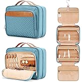 COOSKY Travel Hanging Toiletry Bag for Women, Cruise Ship Essentials, with Jewelry Organizer, Extra Large Makeup Dopp Kit, Wa