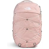 The North Face Women's Borealis Commuter Laptop Backpack - Everyday Travel Bag, 16" Laptop Sleeve, Reflective Details, Pink Moss Dark Heather/Gardenia White-NPF, One Size