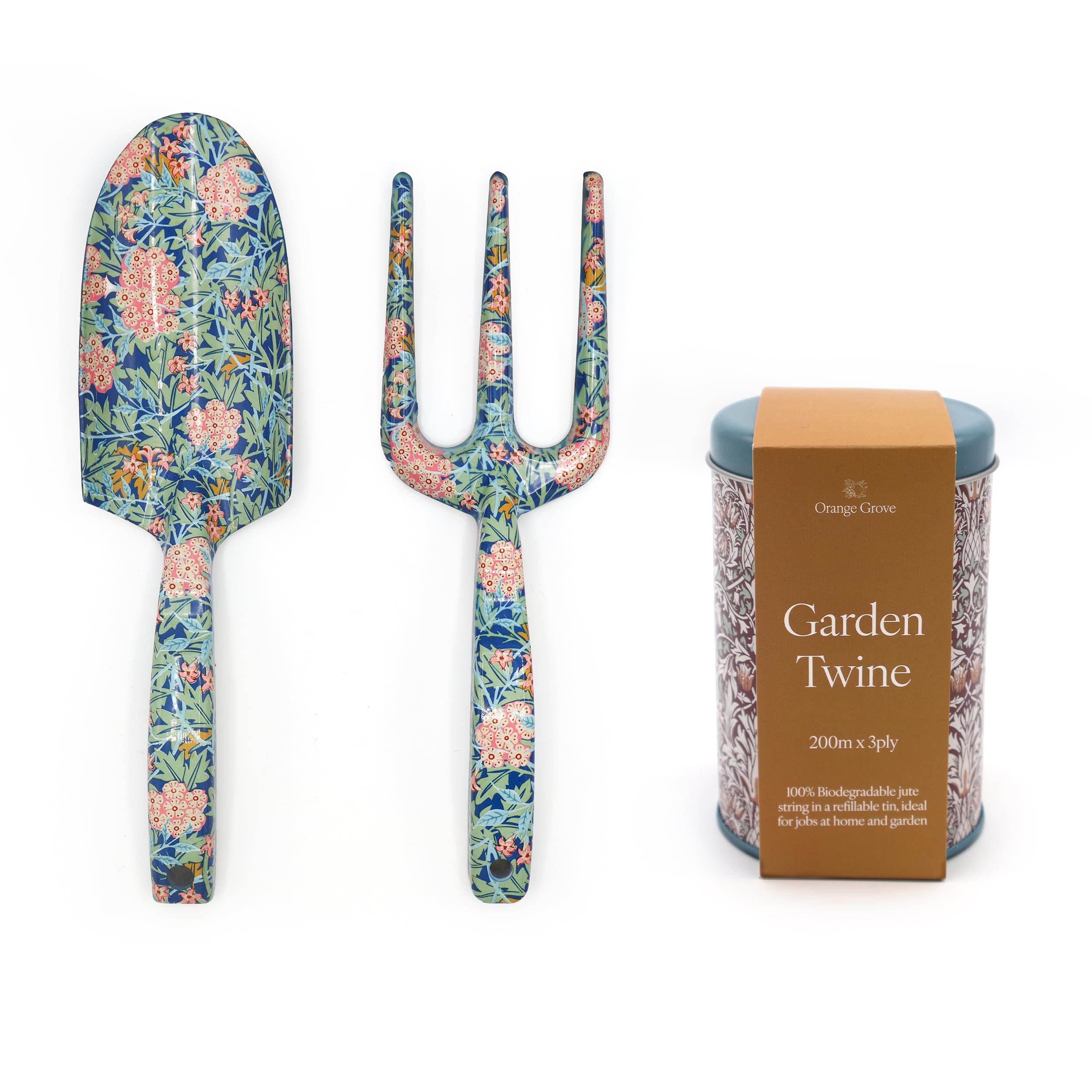 William Morris Gardening Gift Set - Fork, Trowel & Garden Twine