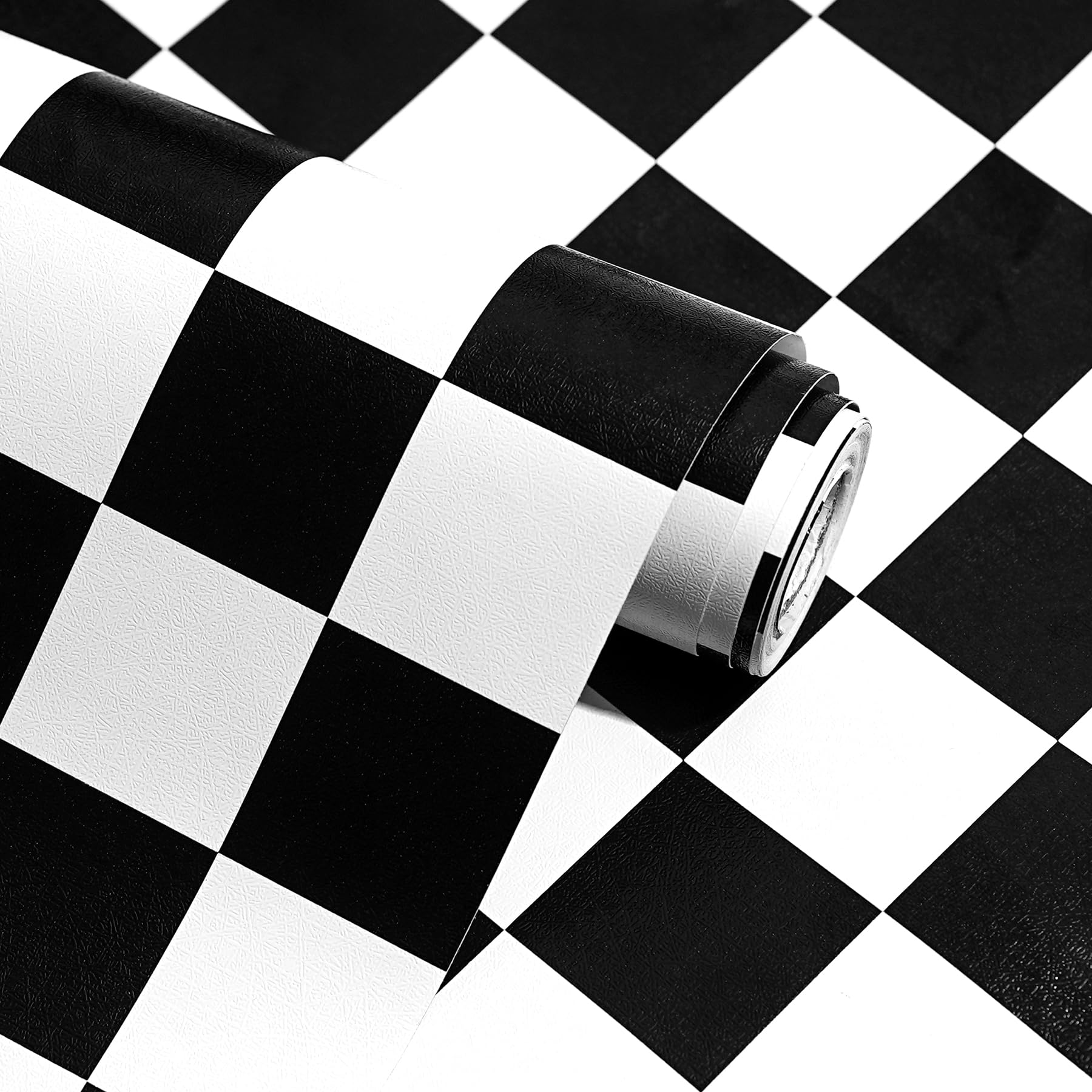 Photo 1 of Modern Peel and Stick Wallpaper Black and White Mosaic Checkered Contact Paper 17.7"x78.8" Self Adhesive Lattice Wallpaper Removable Decorative Wallpapers for Bedroom Countertops Cabinet Vinyl Roll