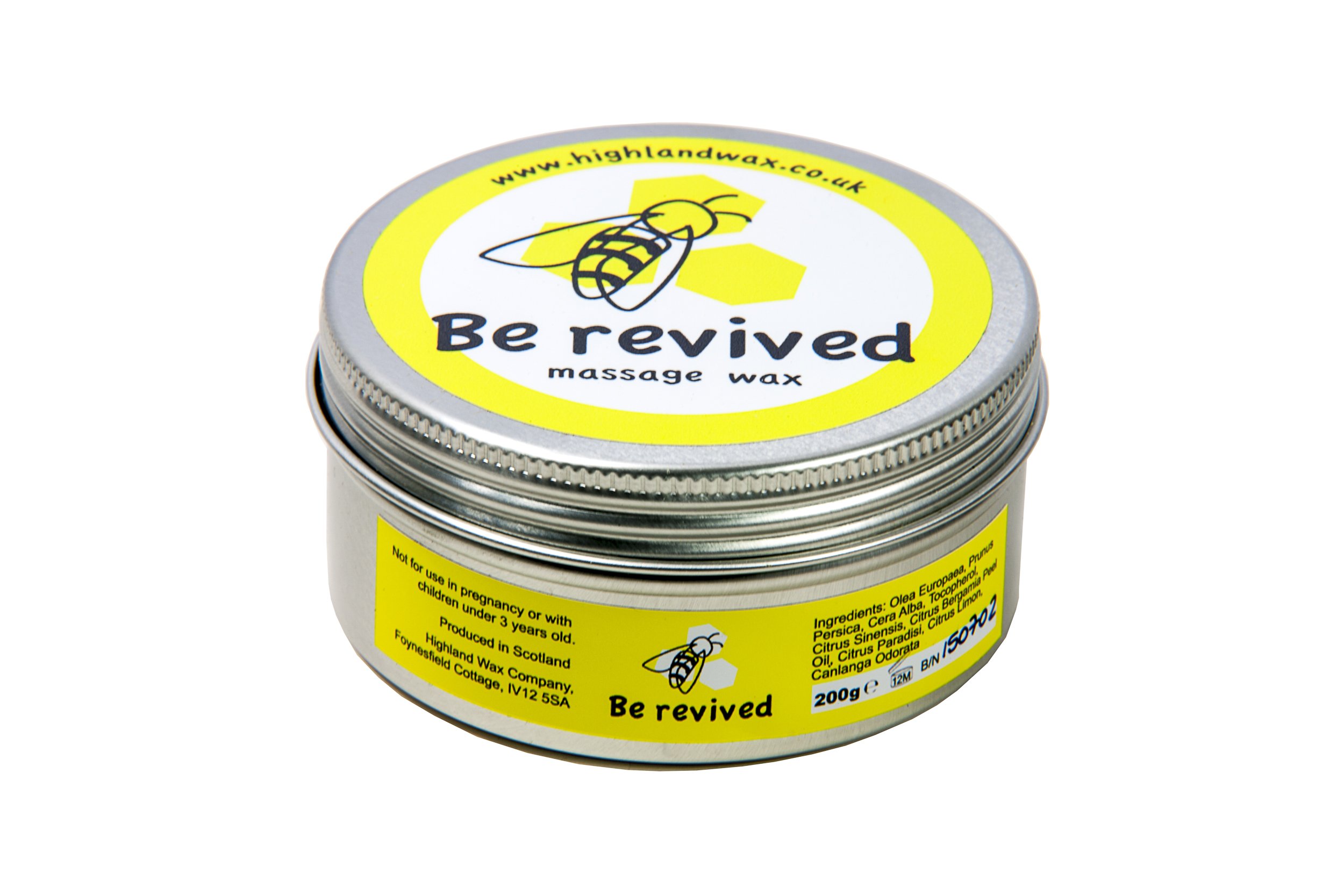 Highland Wax Be Revived Massage Wax (200g) - Citrus Scent - Unisex - Adults (Male and Female)