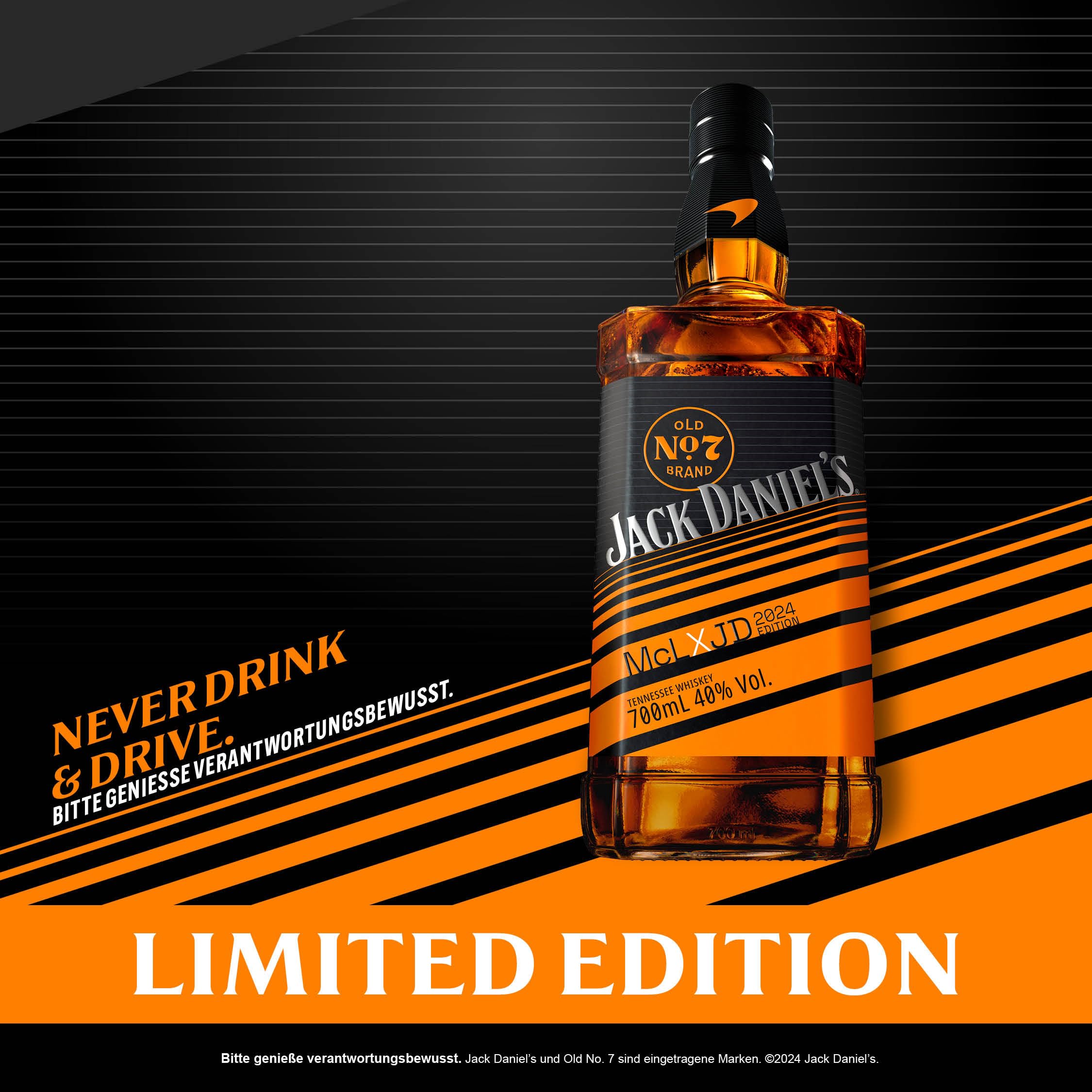 Jack Daniel's Old No.7 Tennessee Whiskey - McLaren Limited Edition 2024 - Inklusive Geschenkverpackung - zwei ikonische Marken, eine unverwechselbare Flasche -0.7L/40% Vol. 5