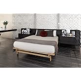 KD Frames Ekko Platform Bed - Twin Bed Frame - Unfinished Wood Bed Frame - Natural, Minimalist Bed - Floating Bed Design - Easy Assembly, No Box Spring Needed - Solid Wood Twin Platform Bed