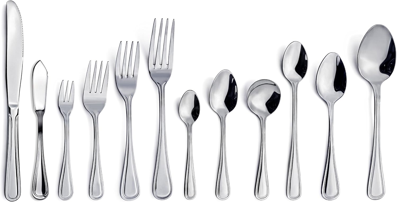 New Star Foodservice 58000 Slimline Pattern, 18/0 Stainless Steel, Dinner Knife, 9-Inch, Set of 12: Kitchen & Dining