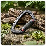 FresKaro 3 Pack Locking Carabiners UIAA 25kN Auto Lock D Shape 60g view 7