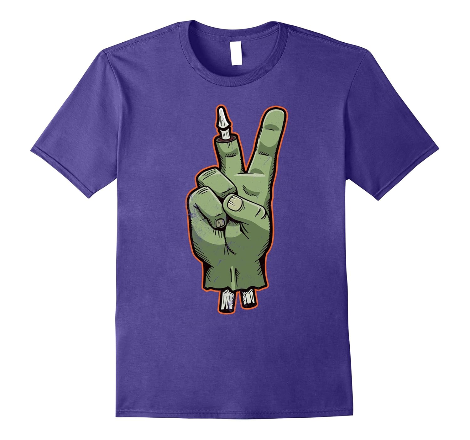 Funny Halloween Zombie Hand Peace Sign Shirt Adults And Kids-ANZ