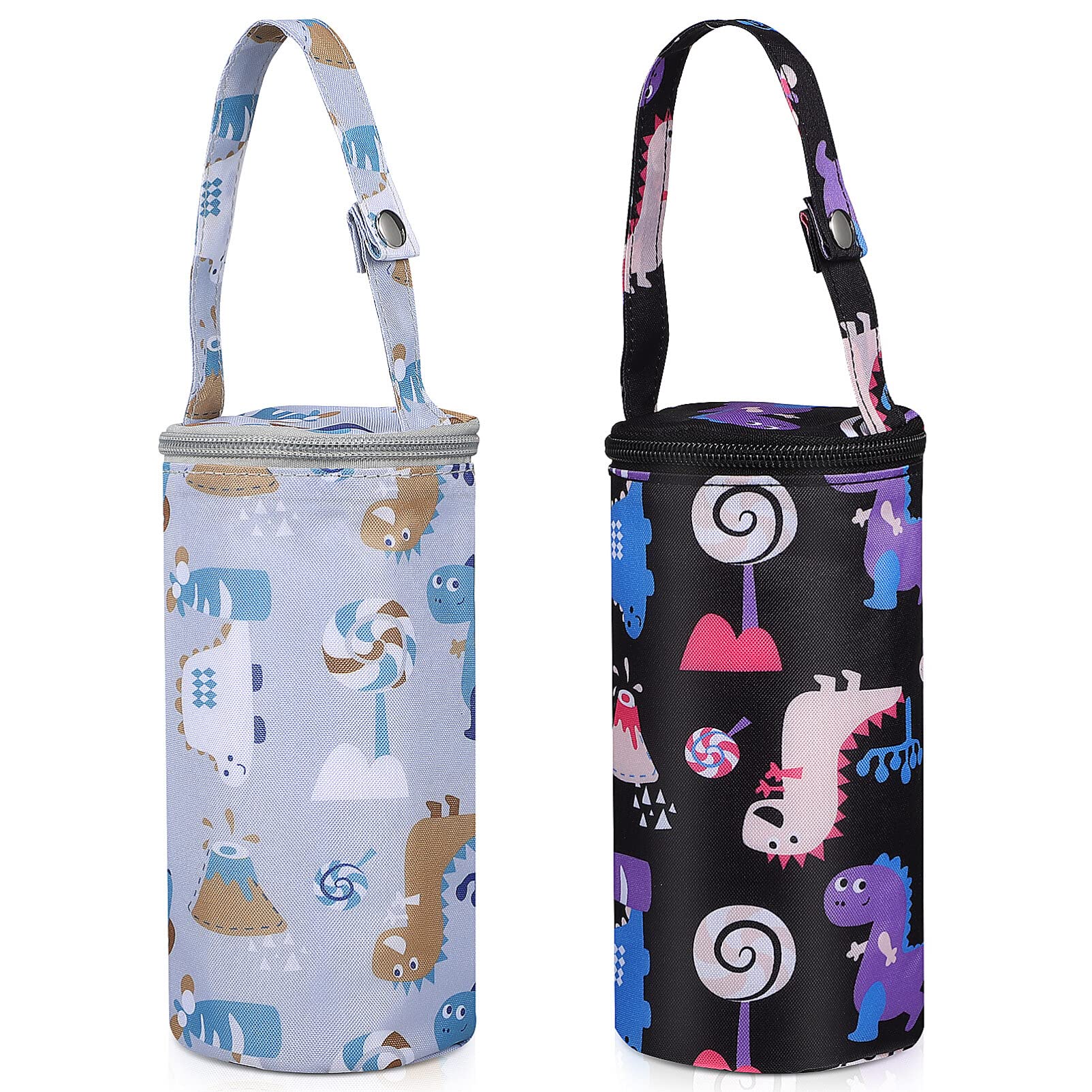 NUOBESTY 2pcs Insulated Baby Bottle Bags Portable Breastmilk Storage Tote with Carrying Handle Baby Feeding Pouch Carrier for Mom Daycare Travel